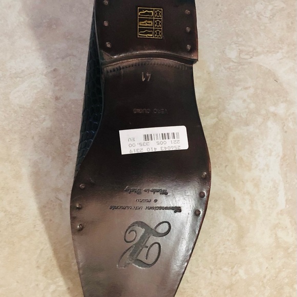 NIBWT Zenobi Made In Italy Black Leather Day-to-Night High-Quality Shoes Size 41 - Picture 6 of 8